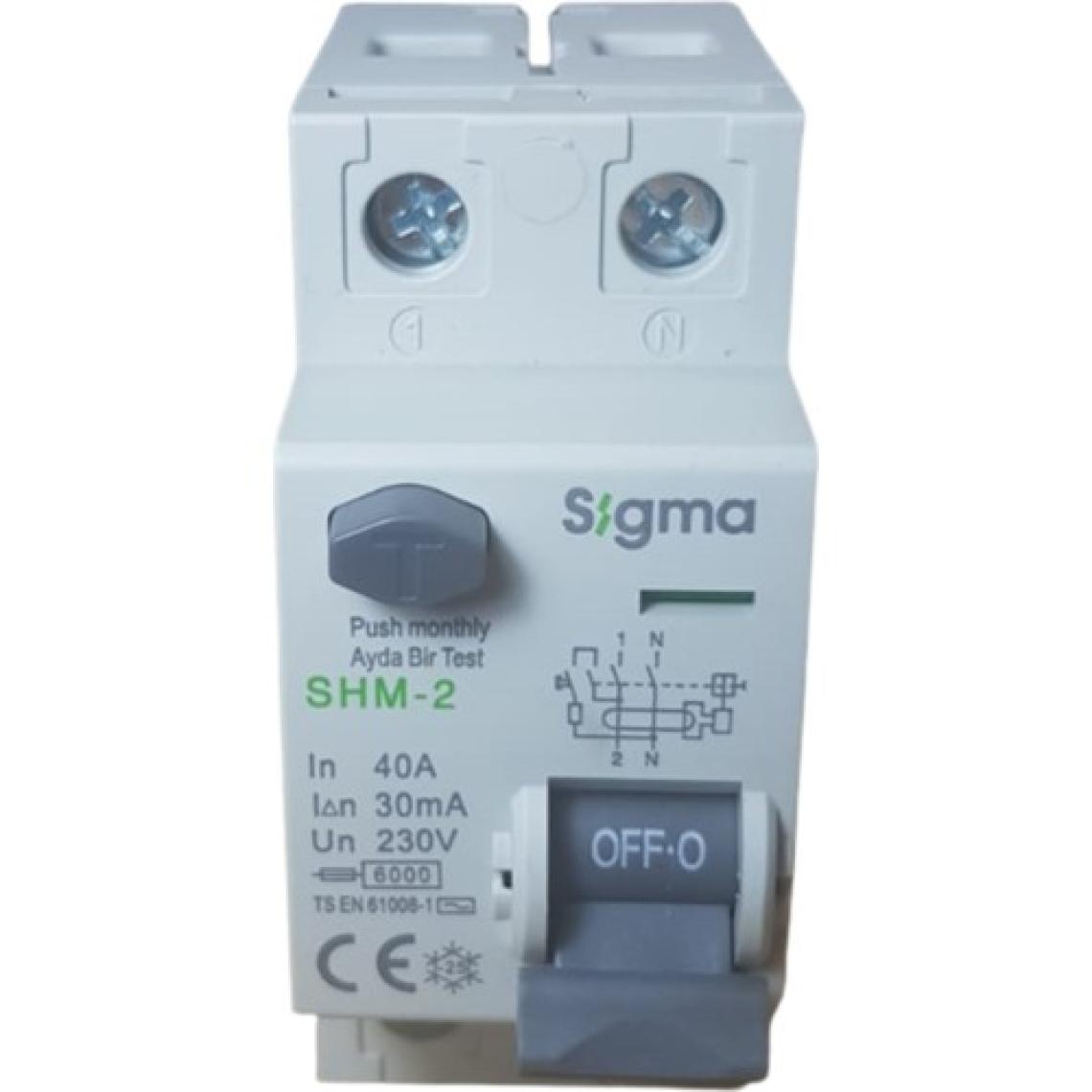 2X40A 30MA Kaçak Akım Rölesi Sigma