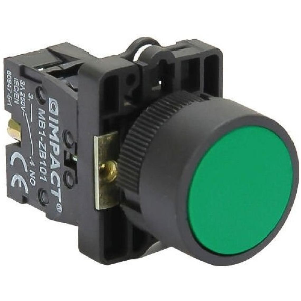 Impact 22mm Yaylı Buton Yeşil NO MB3-EA310