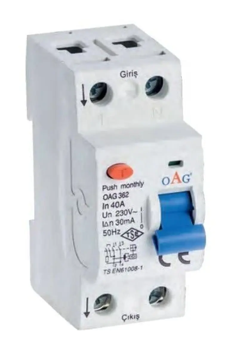 Oag 2X40 Amper 30MA Kaçak Akım Rölesi