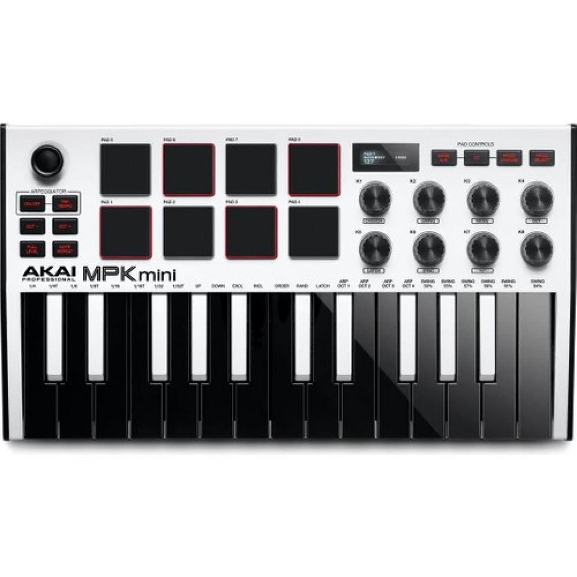 AKAI MPKMINI 3 Beyaz MIDI Klavye