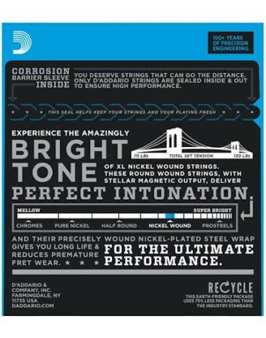 D'Addario EXL120-7 7 Telli Elektro Gitar Teli (9-54)