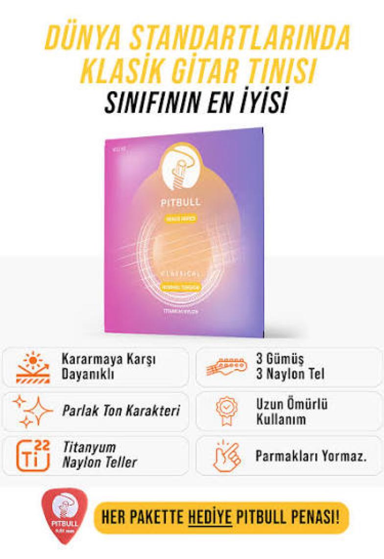Pitbull Strings Venüs Series Vcg Nt Takım Tel Klasik Gitar Teli