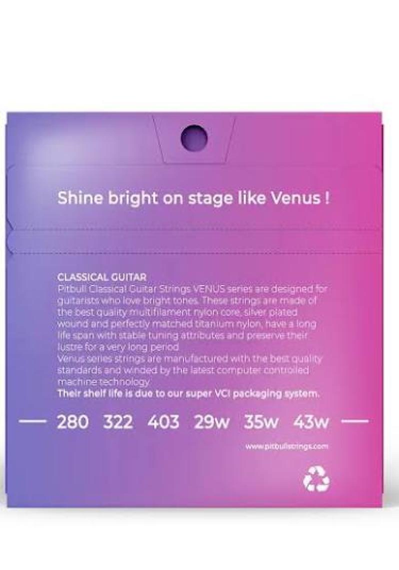 Pitbull Strings Venüs Series Vcg Nt Takım Tel Klasik Gitar Teli
