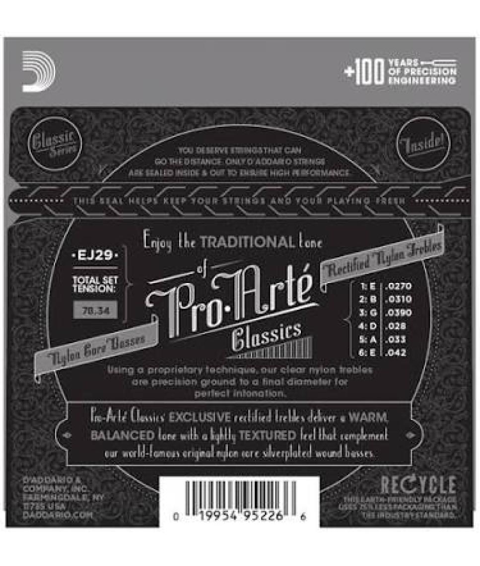 D'Addario EJ29 Pro-Arte Rectified Moderate Tension Klasik Gitar Teli
