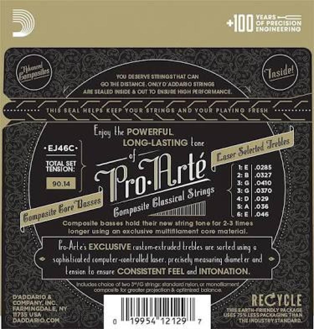 D'Addario EJ46C Pro-Arte Composite Hard Tension Klasik Gitar Teli