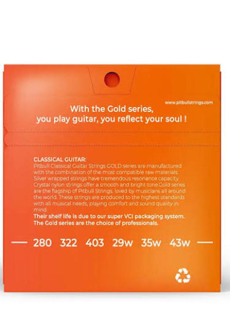 Pitbull Strings Gold Seri Gcg Nt 3’lü Set Takım Tel Klasik Gitar Teli