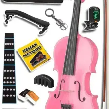 Midex HGA24PİNK-PAK Pembe 1/2 Çocuk Kemanı Seti  (Yastık Tuner Susturucu Çanta Yay Reçine)