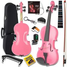 Midex HGA44PİNK-PAK Pembe 4/4 Tam Boy Keman Seti (Yastık Tuner Susturucu Çanta Yay Reçine)