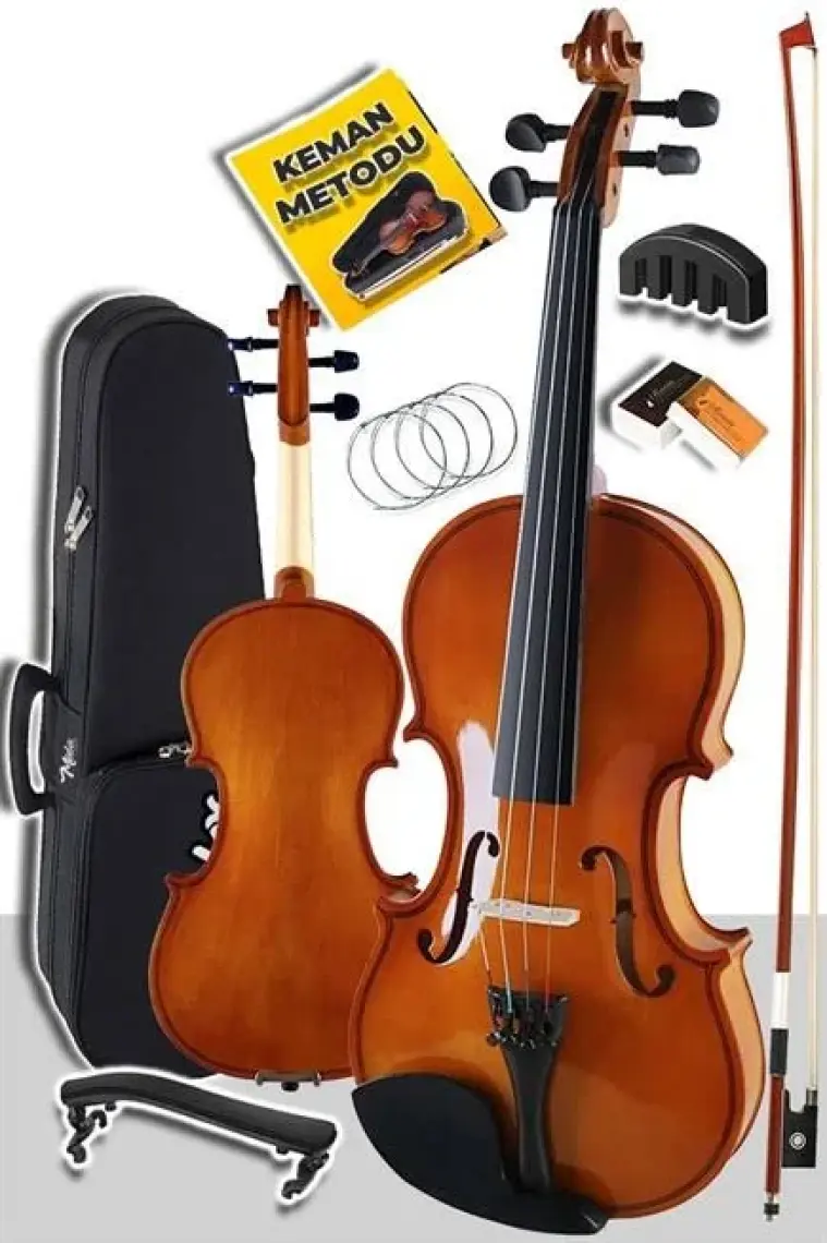 Midex CVL-742-TYS Profesyonel 1/2 Çocuk Kemanı Seti 8-10 Yaş (Yastık Tel Çanta Yay Susturucu Reçine)