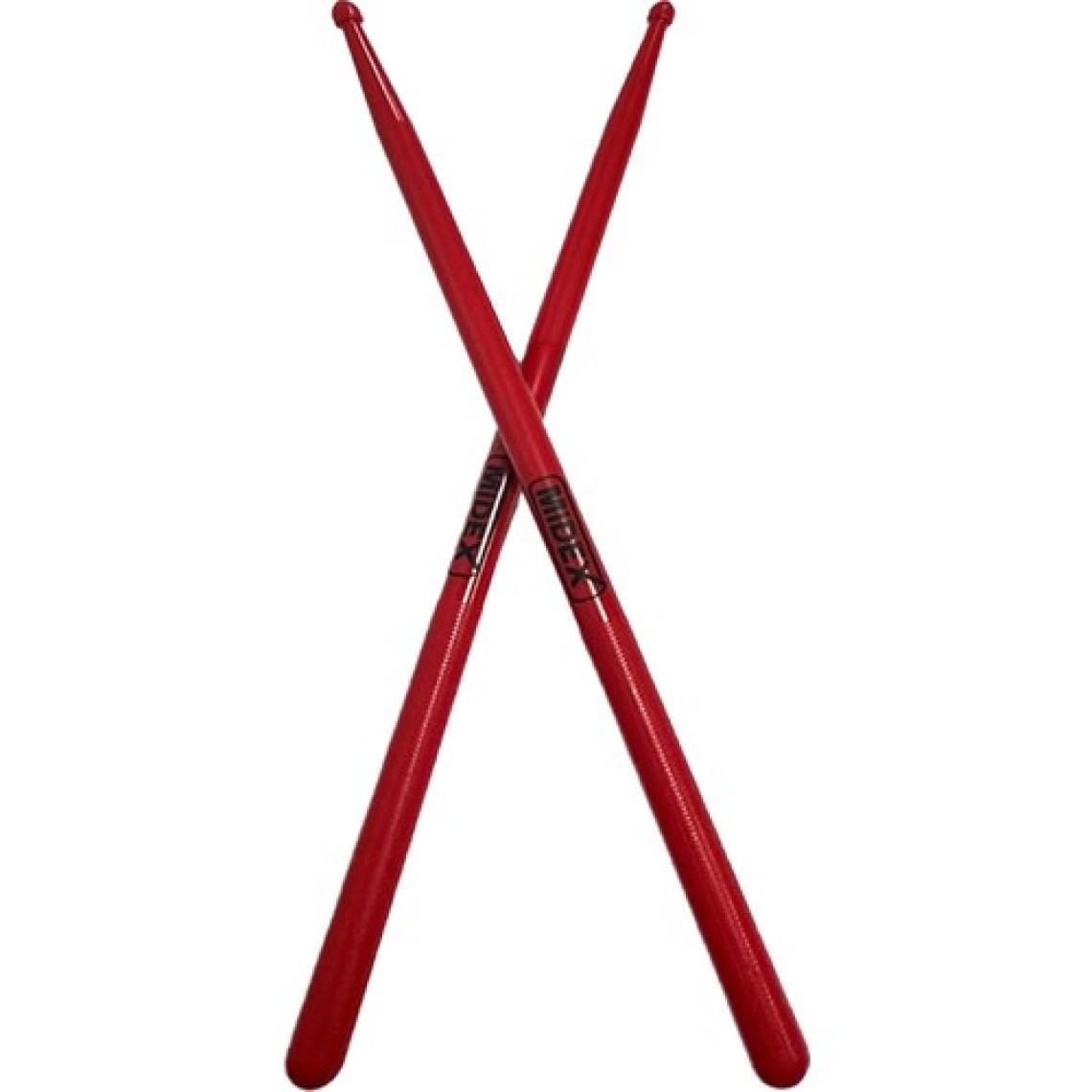 Midex GFK-801RD 5A Bateri Baget Kırılmaz Polyemid Kırmızı Davul Bageti 5A Drumsticks