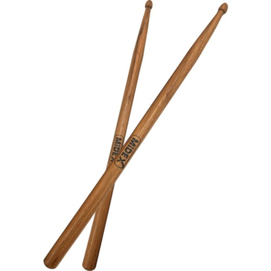 Midex OAK-110-7A Ahşap Meşe Ağacı Bateri Baget Davul Bageti 7A Drumsticks - 1 Çift