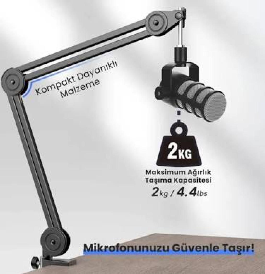 Fifine BM63-W Beyaz Masa Üstü Mikrofon Standı