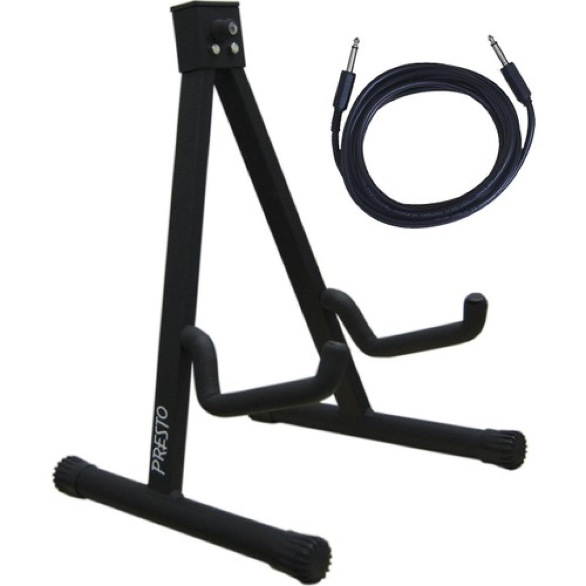 Presto PRS01 Elektro Gitar Sehpası  Standı + 3 Metre Jak Kablosu