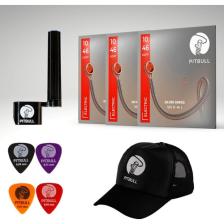 Pitbull Silver Seri Elektro Gitar Teli 10-46 Super Light Seg 10-46 3p Ssc 3lü Set Hediyeli Paket