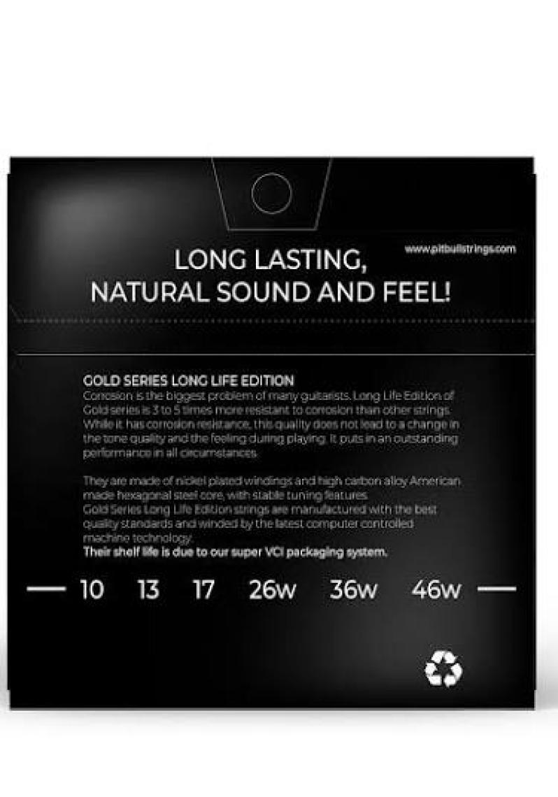 Pitbull Long Life Elektro Gitar Teli Leg L 10-46 Light