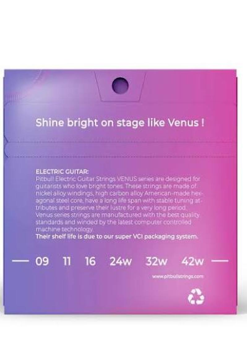 Pitbull Venus Elektro Gitar Teli Veg Sl 09-42 Super Light