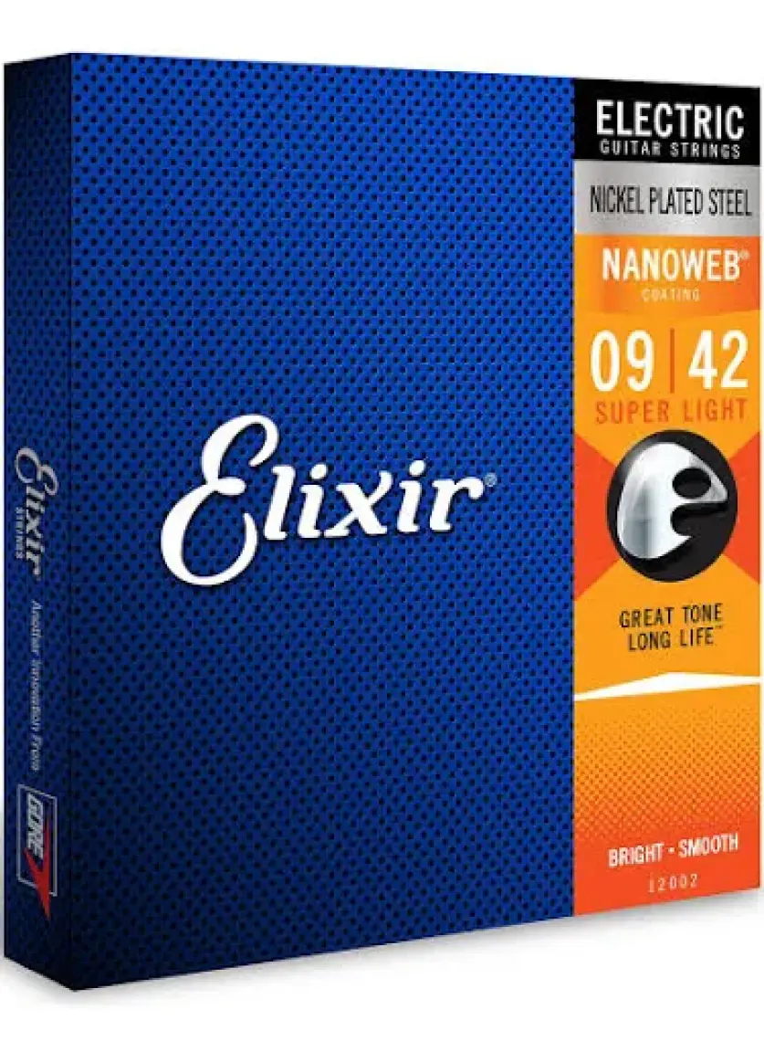 Elixir 12002 Nanoweb Super Light Elektro Gitar Teli (9-42)