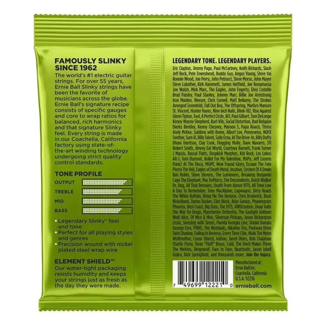 Ernie Ball P02221 Regular Slinky Nickel 10-46 Elektro Gitar Teli