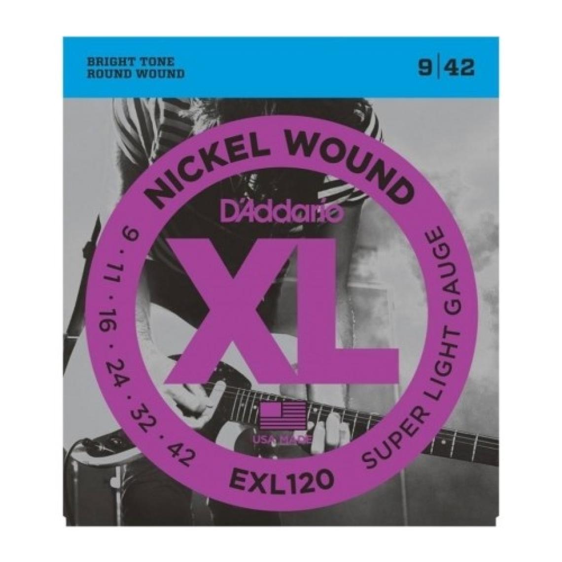 D'Addario EXL120 Elektro Gitar Teli (009-042)