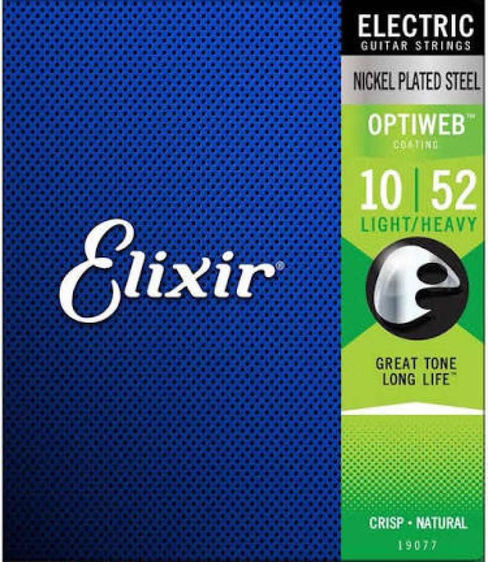 Elixir 19077 Optiweb Light Heavy Elektro Gitar Teli (10-52)