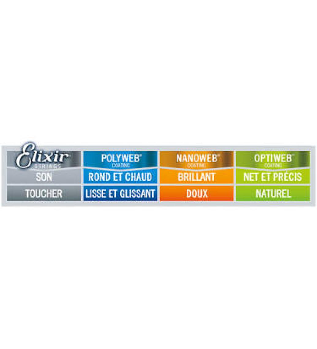 Elixir 19077 Optiweb Light Heavy Elektro Gitar Teli (10-52)