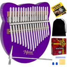 Midex KLX-660 Mor Renk Cam Kalimba 17 Tuşlu Full Set