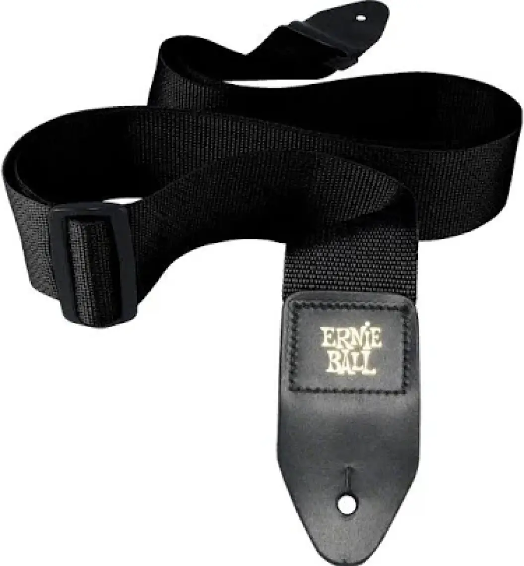 Ernıe Ball P04037 - Siyah Polypro Gitar Askısı