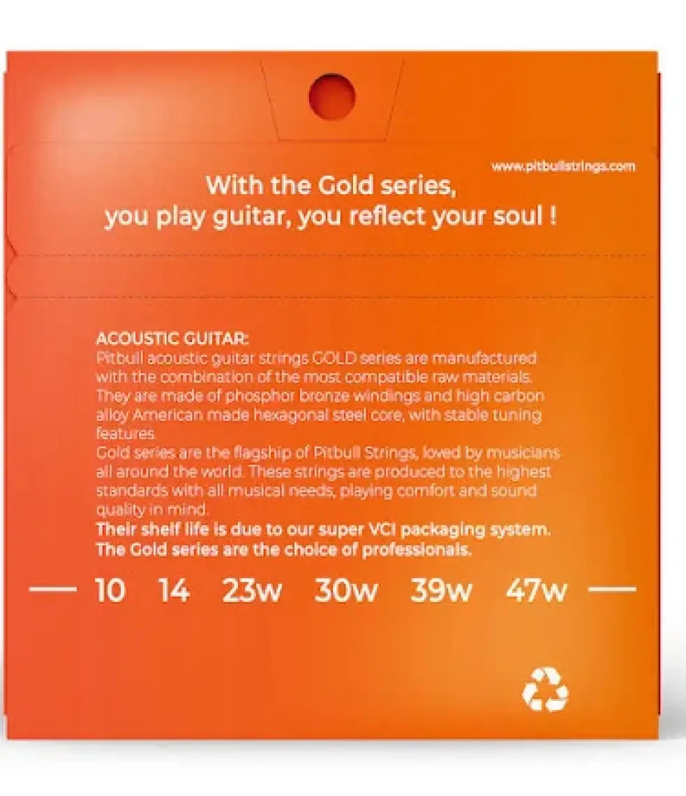 Pitbull Strings Gold Series Gag 10-47 Sl Takım Tel Akustik Gitar Teli 10-47