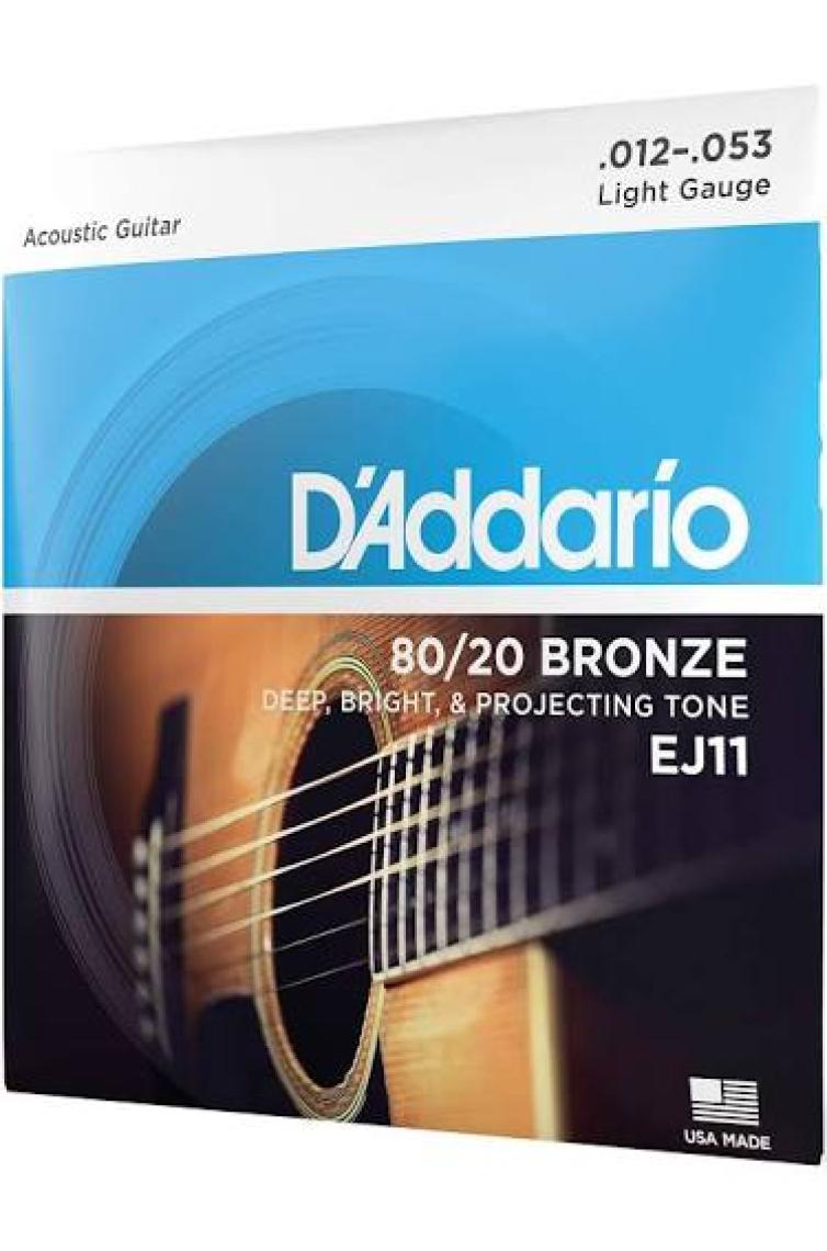 D'Addario EJ11 80/20 Bronze Akustik Gitar Teli (12-53)