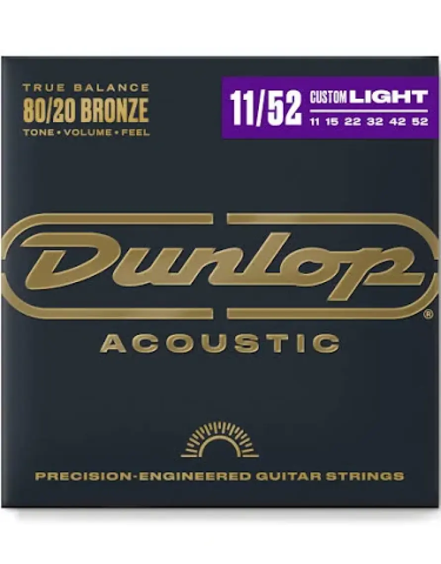 Jim Dunlop DAB1152 Medium-Light 80/20 Bronze Akustik Gitar Teli (11-52)