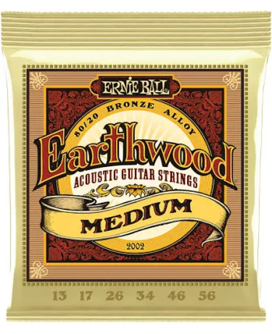 Ernie Ball P02002 Earthwood Medium 80/20 Bronze 0.13 - 0.56 Akustik Gitar Teli