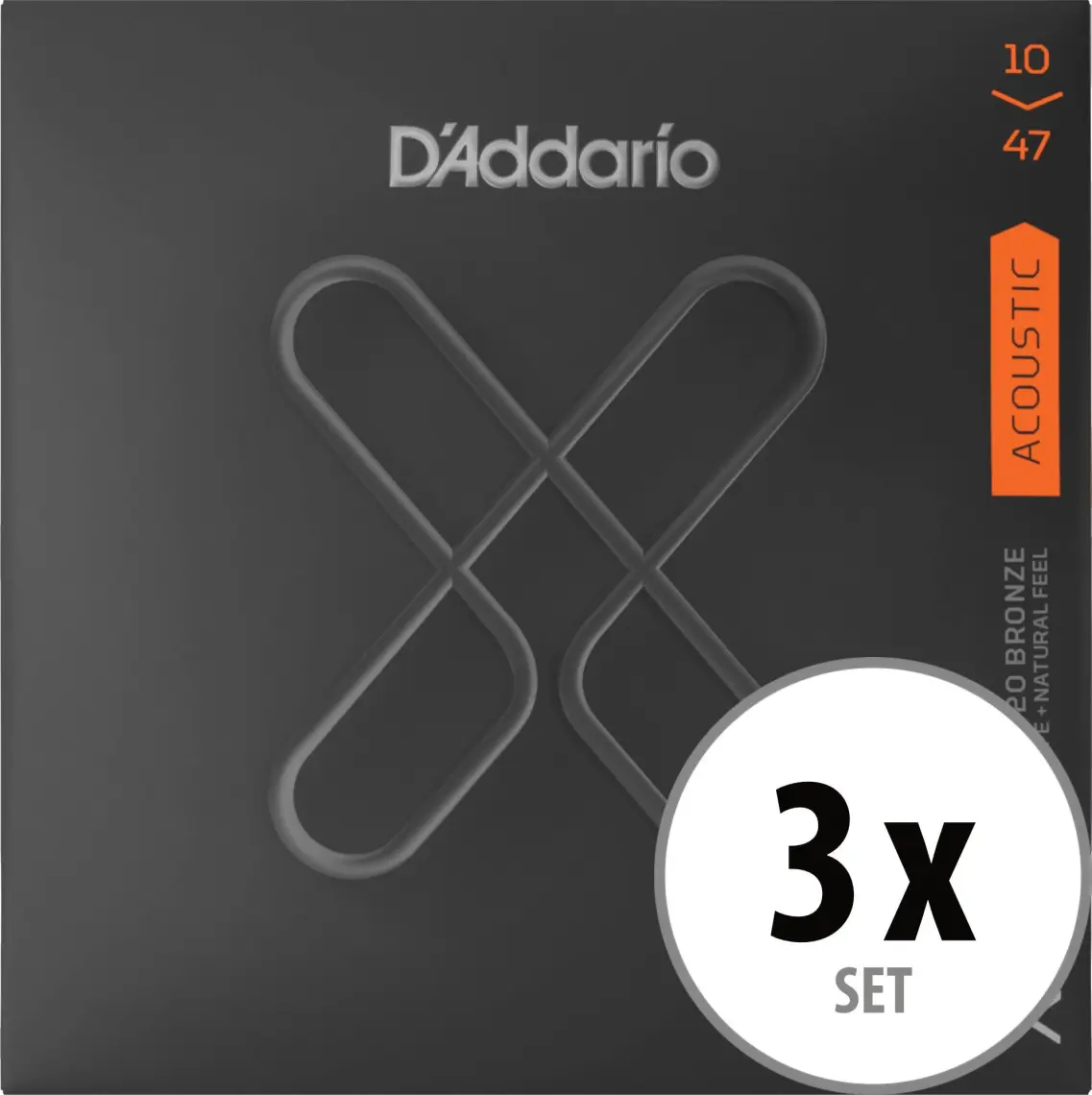 D'Addario XTABR1047 Akustik Gitar Tel Seti 80/20 X-Light
