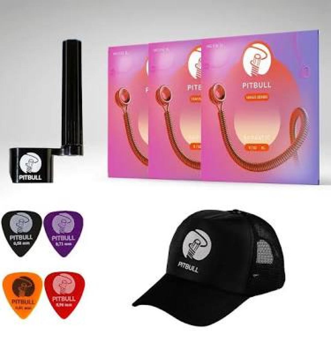 Pitbull Venüs Seri Akustik Gitar Teli 11-52 Extra Light Vag 11-52 3p Ssc 3lü Set Hediyeli Paket
