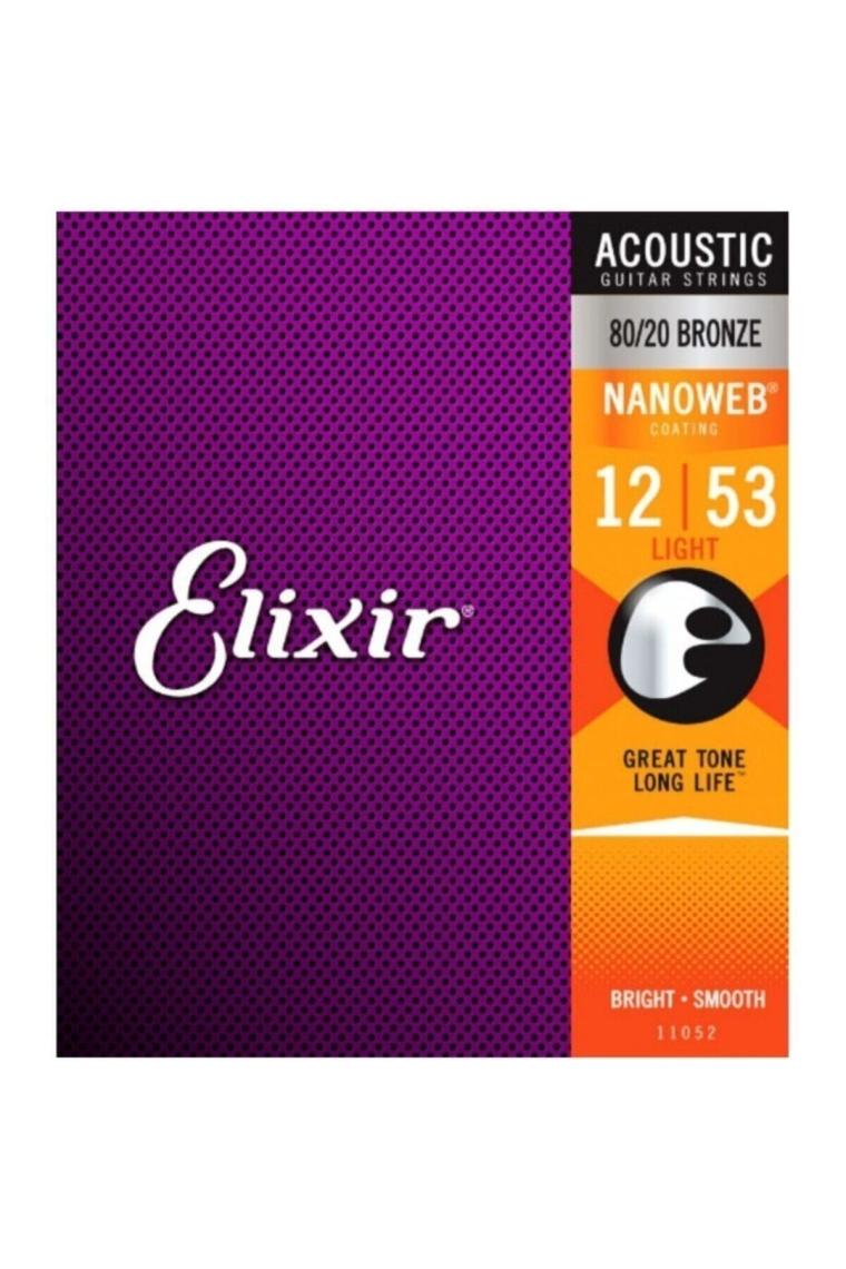 11052 Nanoweb 80/20 Bronze Akustik Gitar Teli (12-53)