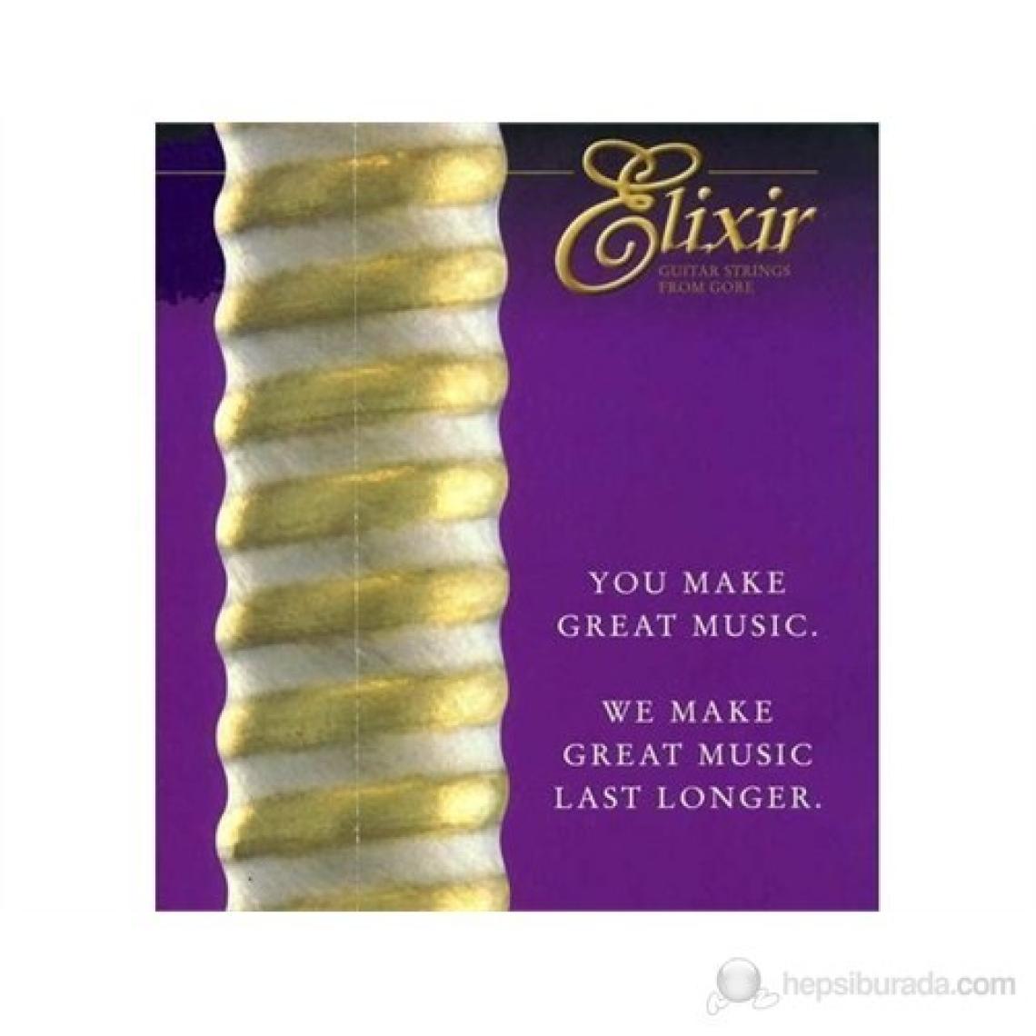 Elixir 16002 Nanoweb Phosphor Bronze Akustik Gitar Teli (10-47)