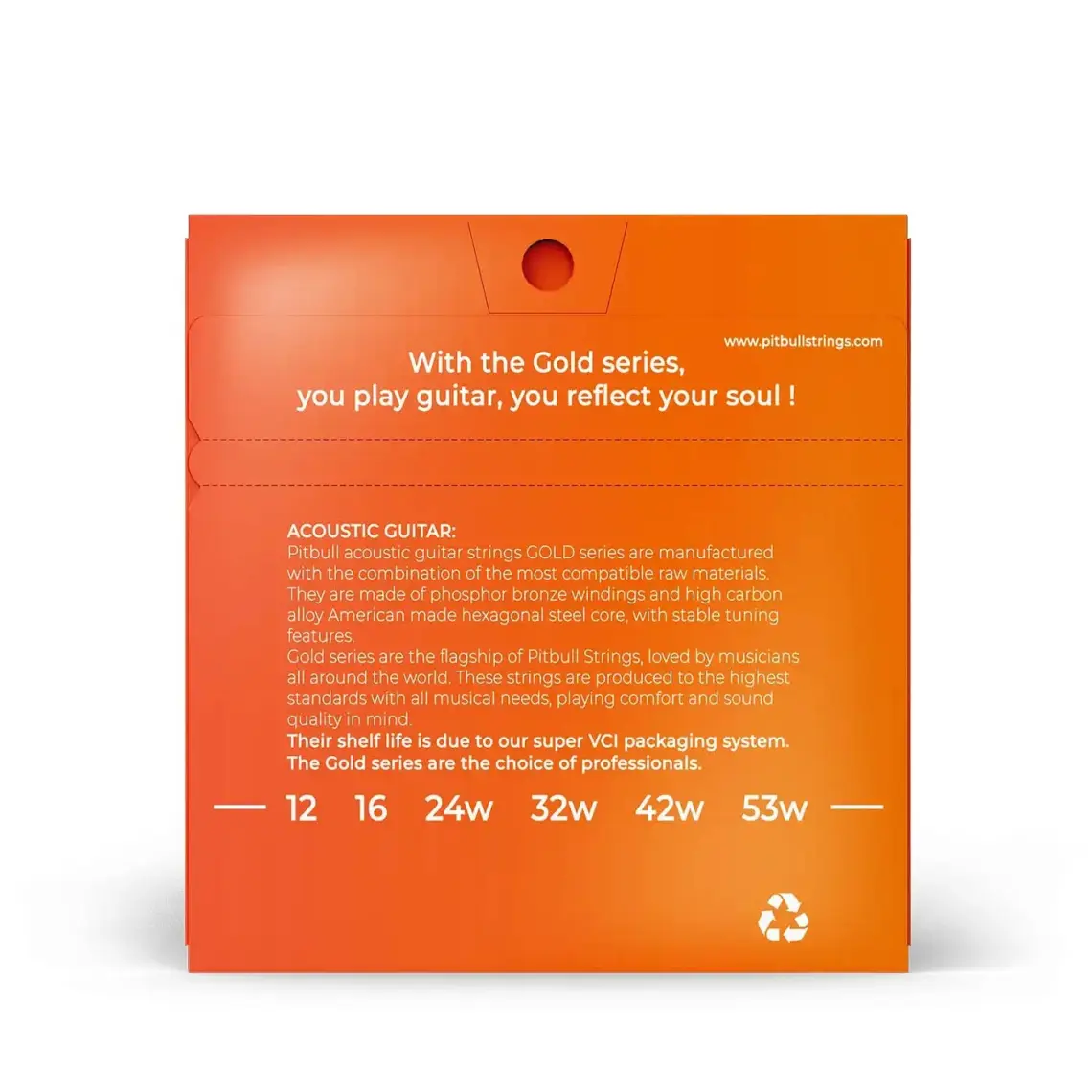 Pitbull Strings Gold Series Gag L Pb Light Takım Tel - Yeni Seri Akustik Gitar Teli 012-053