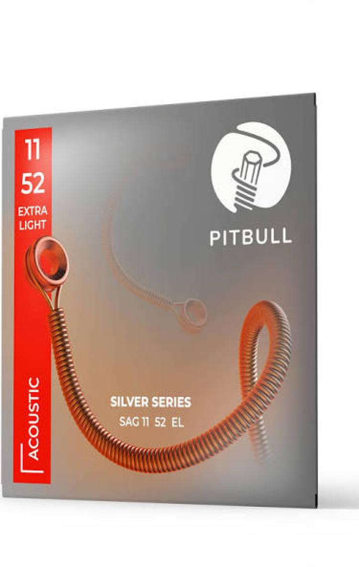 Pitbull Strings Silver Series Sag 11-52 El Takım Tel Akustik Gitar Teli 011-052