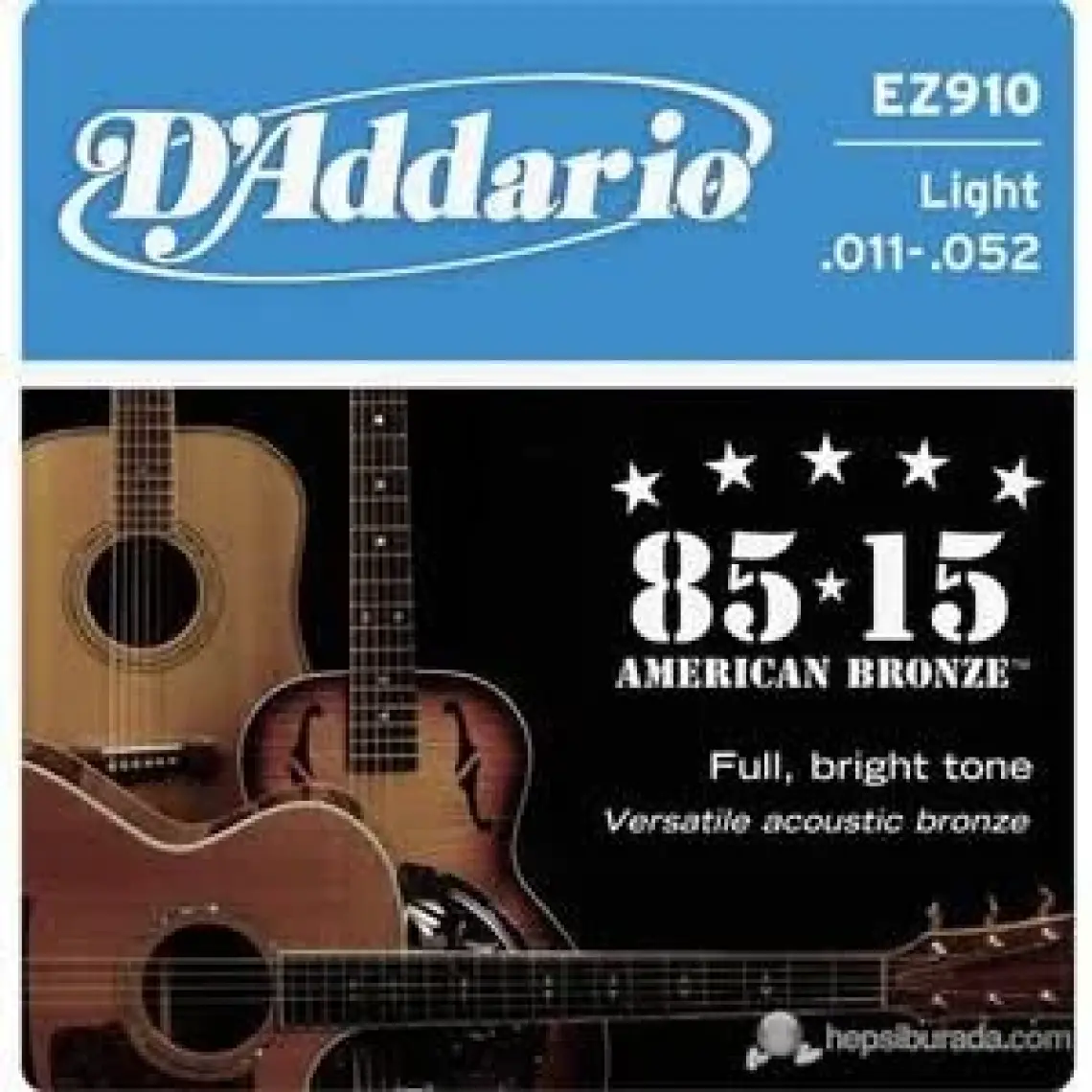 D'Addario Daddario Ez910 Akustik Tel Set Light (.011) Z910