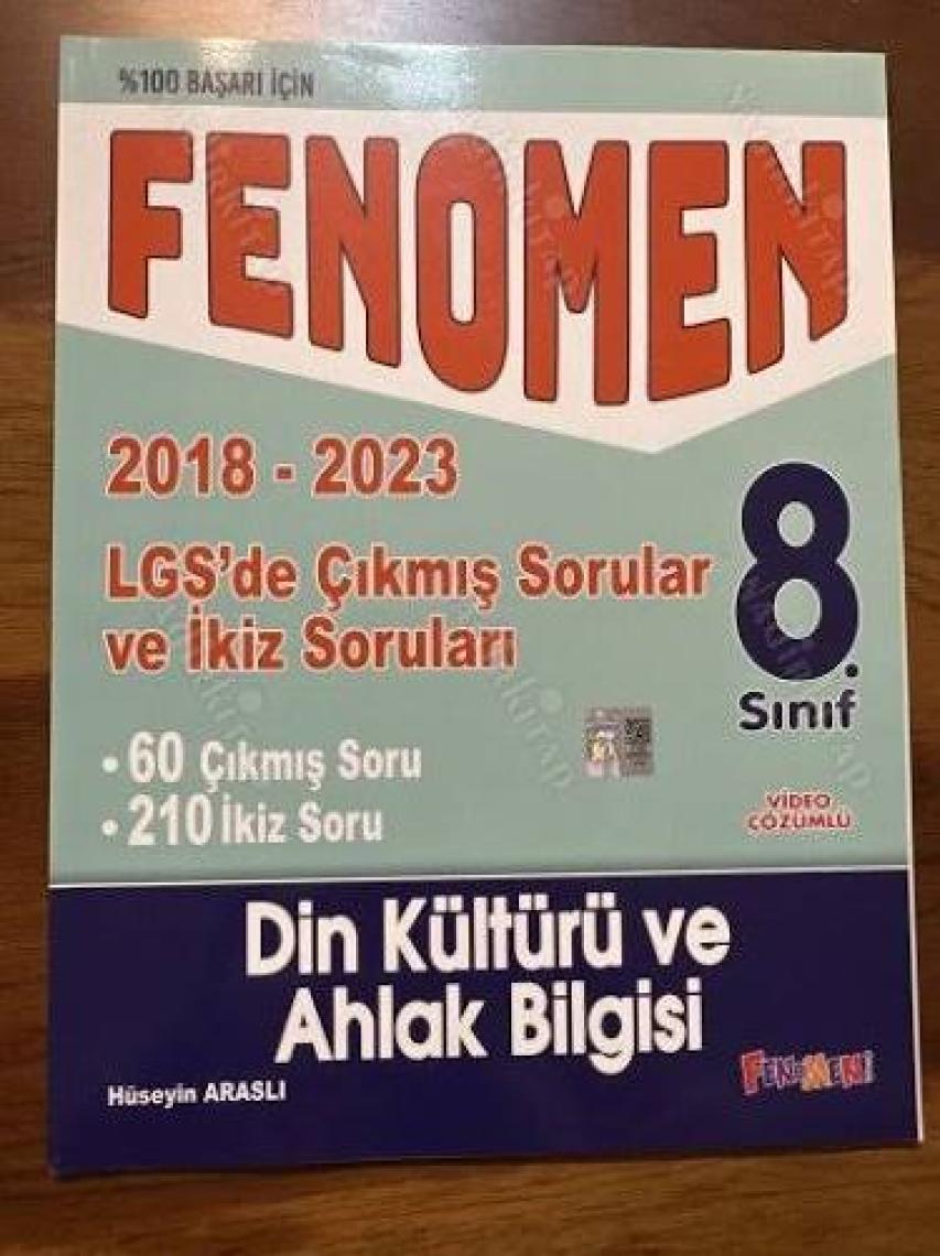 Fenomen Yayınları LGS Din Kültürü ve Ahlak Bilgisi Çıkmıs Sorular ve İkiz Soruları 2018 - 2023