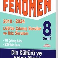 Fenomen Yayınları LGS Din Kültürü ve Ahlak Bilgisi Çıkmıs Sorular ve İkiz Soruları 2018 - 2023