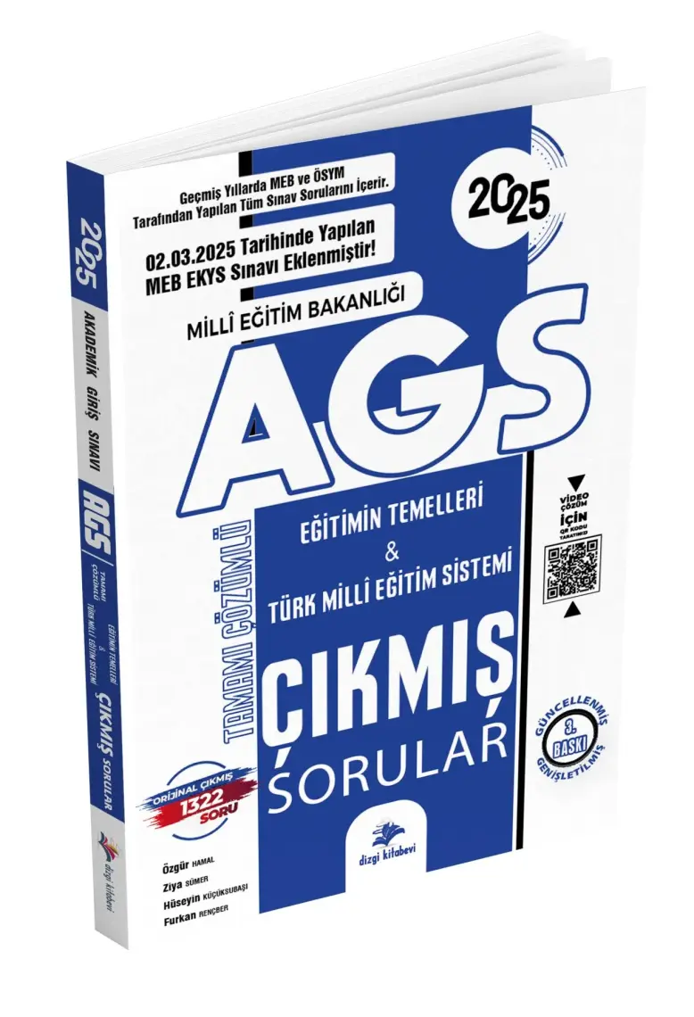 Dizgi Kitap  2025 Meb Ags Tamamı Video Çözümlü Eğitimin Temelleri /  Türk Milli Eğitim Sistemi Çıkmış Sorular ve 7 Günde Mevzuat Soru Cevap Defteri Seti