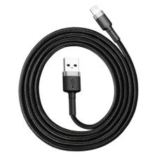 Cafule Serisi, 2.4 A Usb-a & Lightning Şarj Kablosu & Data Aktarım 1 Metre, Gri - Siyah
