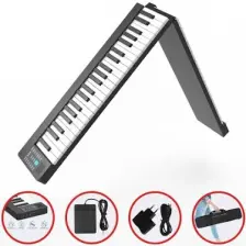 Jwin JDP-8800 Katlanabilir Tuş Hassasiyetli Bluetooth + Şarjlı Piyano - Siyah