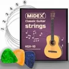 Midex Kgx-10 Klasik Gitar Teli Takımı ve Pena Seti