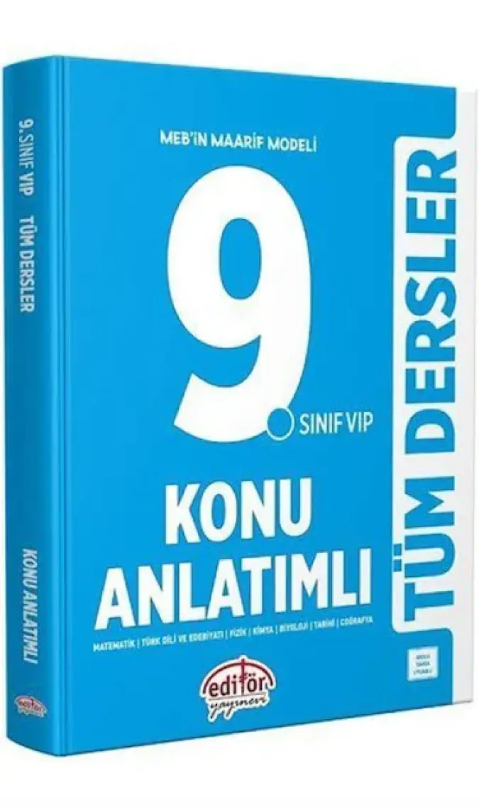 Editör Yayınları 9. Sınıf Vip Tüm Dersler Konu Anlatımlı