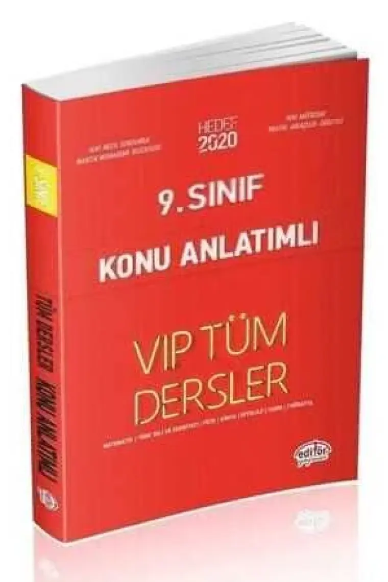 Editör Yayınları 9. Sınıf Vip Tüm Dersler Konu Anlatımlı