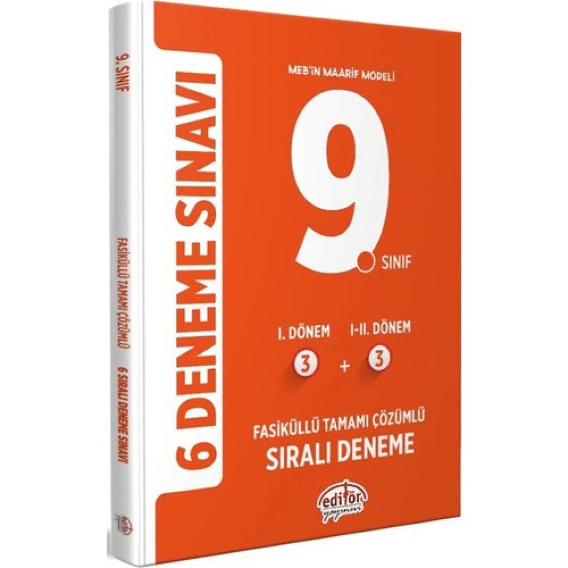 Editör Yayınları 9. Sınıf (3+3) Fasiküllü Tamamı Çözümlü 6 Deneme Sınavı