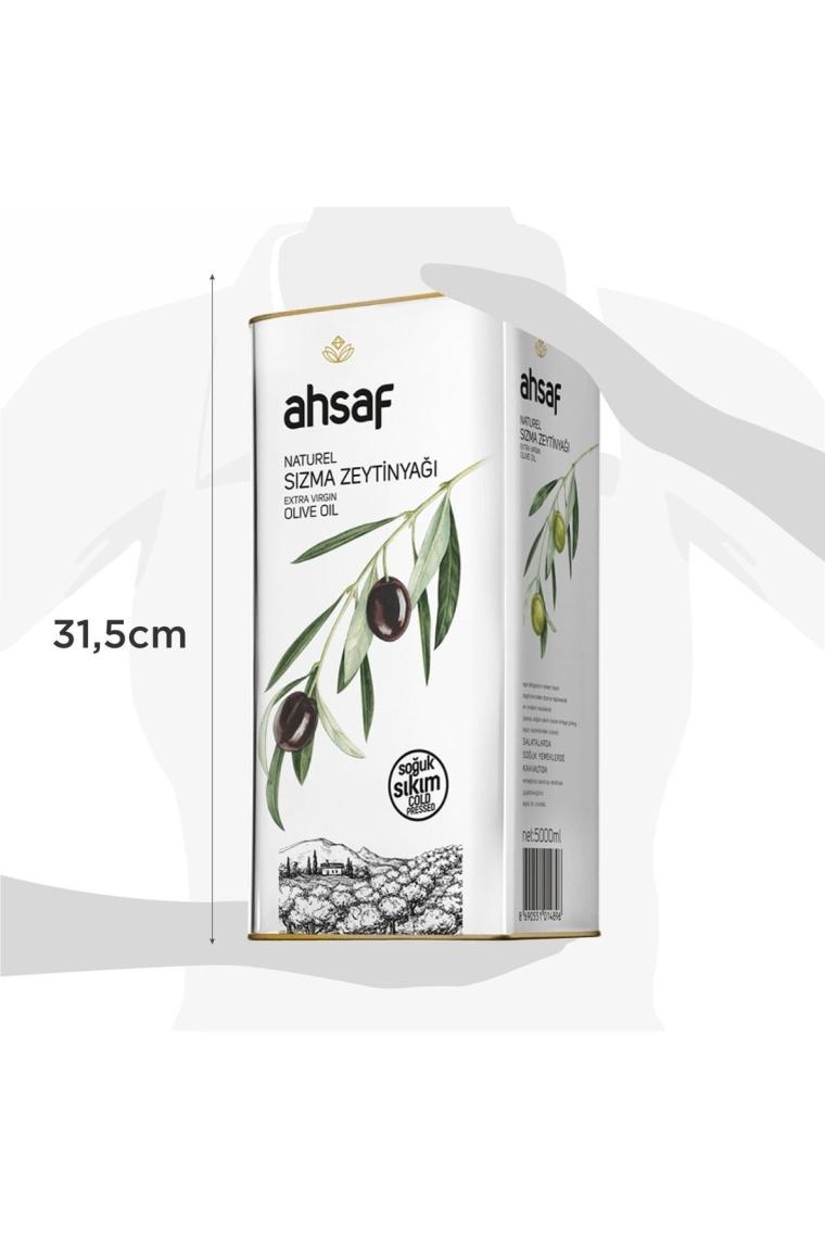 Ahsaf Soğuk Sıkım Natürel Sızma Zeytinyağı 5 lt
