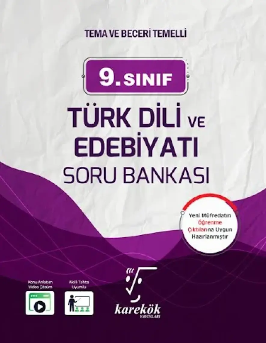 Karekök Yayınları 9. Sınıf Türk Dili ve Edebiyatı Soru Bankası