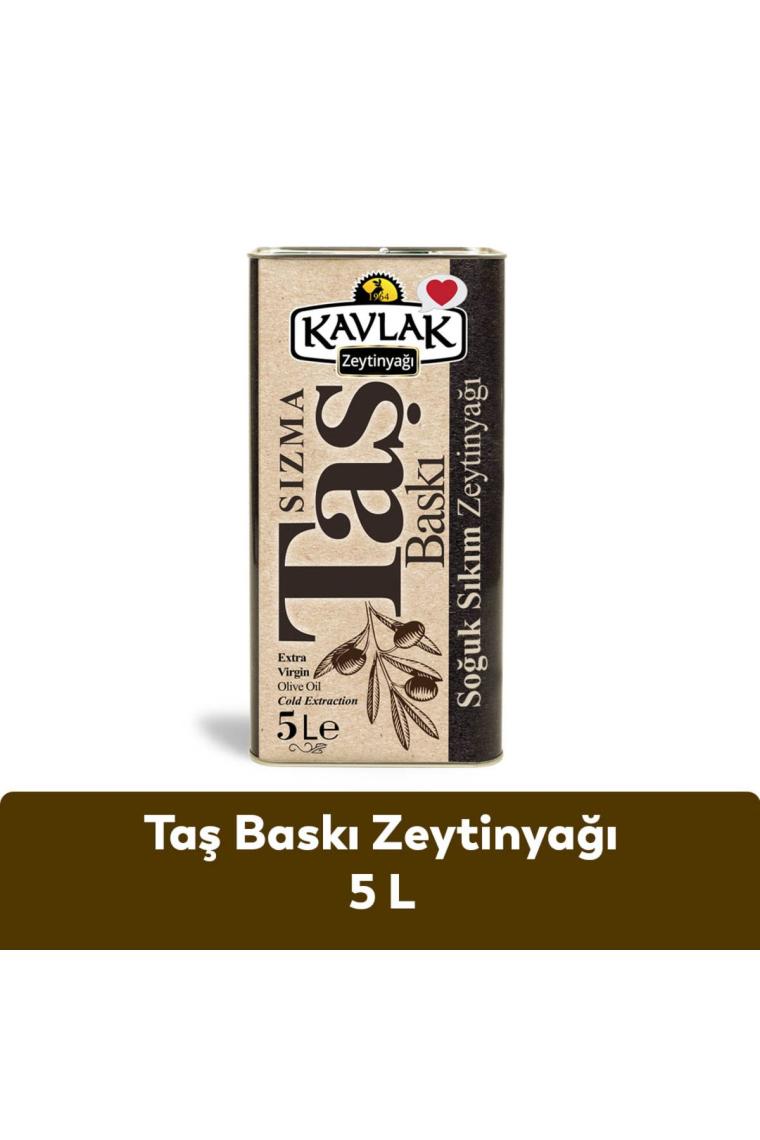 Taş Baskı Soğuk Sıkım Zeytinyağı 5 Lt